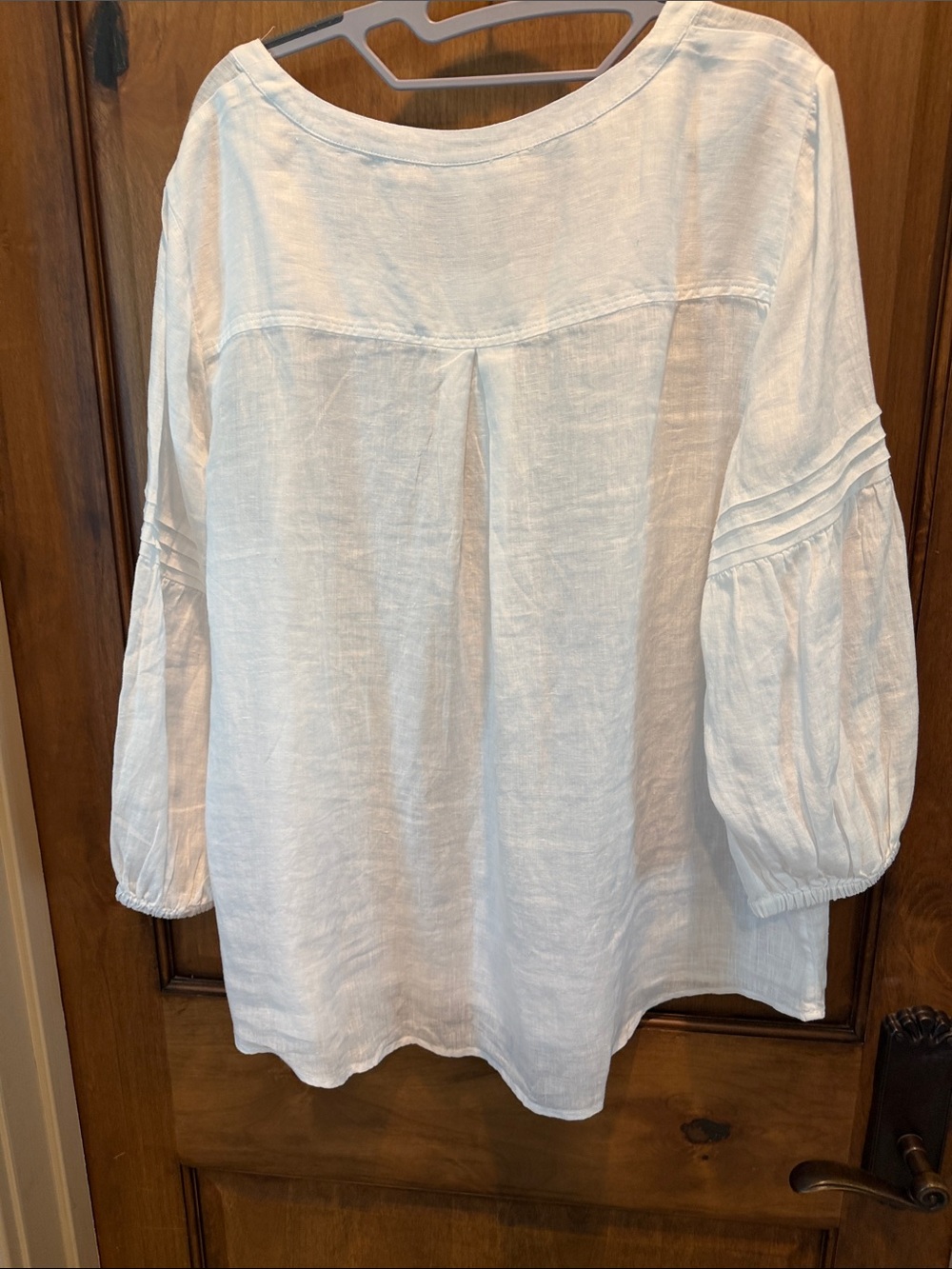 Charter Club White Linen Square-Neck Tunic - Picture 5 of 5